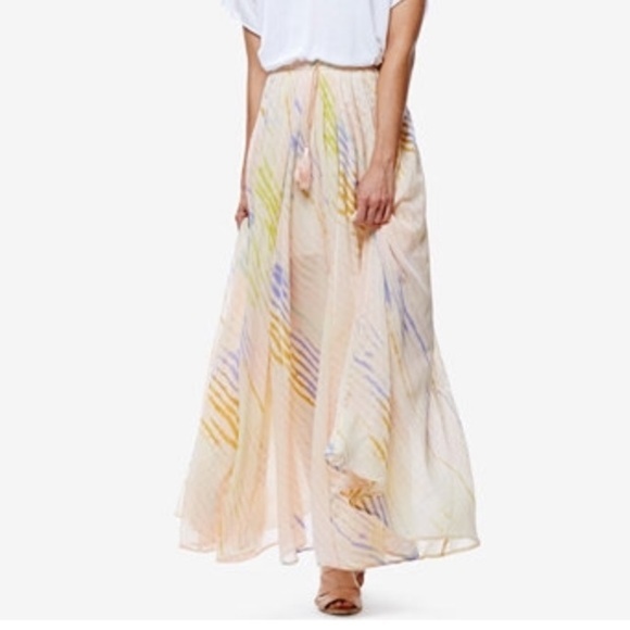 watercolour maxi skirt